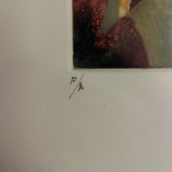 Signed Artist Proof Etching of a Woman by Mexican Artist Julio Chico - Picture 3 of 8